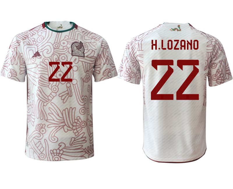 Men 2022 World Cup National Team Mexico away aaa version white 22 Soccer Jerseys